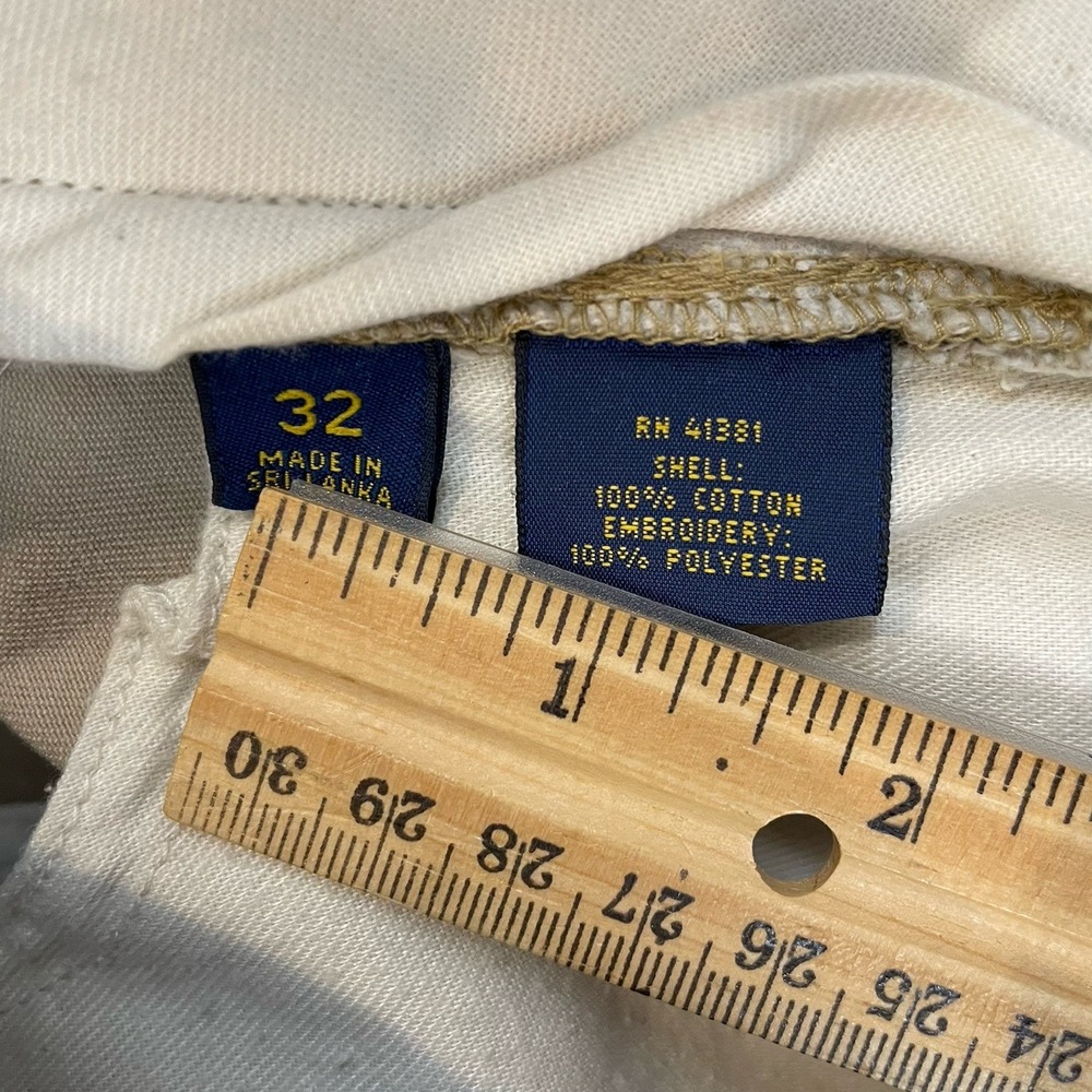 Polo Ralph Lauren Bedford Chino Shorts Mens 32 Khaki Anchor Embroidered 8.5" In - Picture 6 of 9